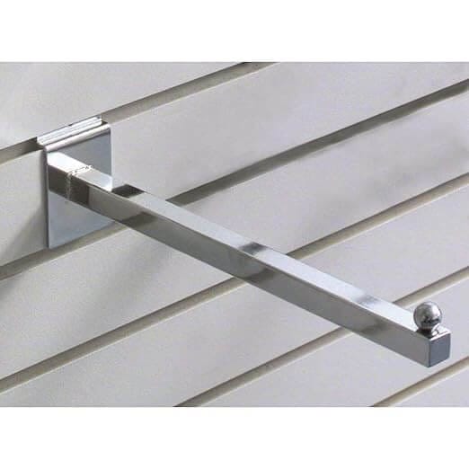 BRAZO RECTO CROMADO SLATWALL 12" SW-12 SM
