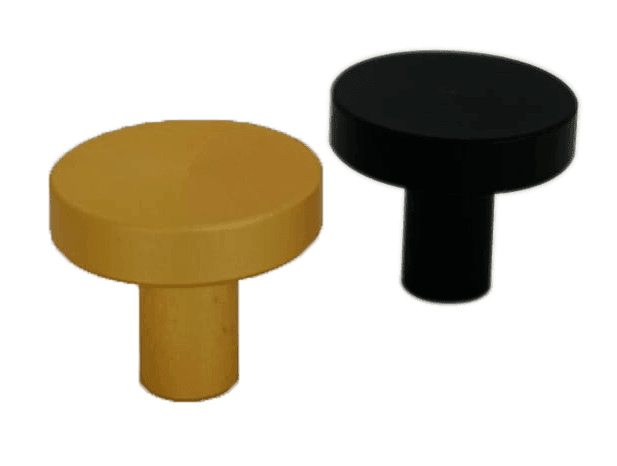 HALADOR METÁLICO BOTÓN PLANO 30 MM MATT GOLD SM