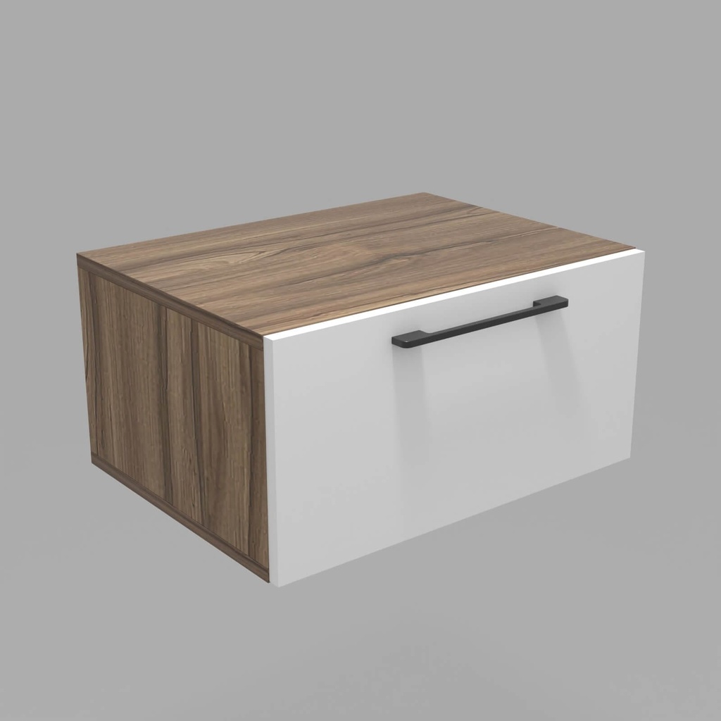 Modulo LDT 50x25x36 + gaveta nogal terracota/blanco