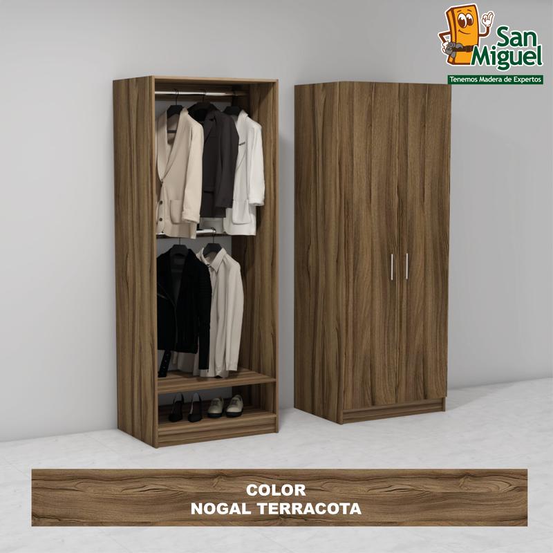DIY CLOSET 2 COLGADORES ANCHO 80 NOGAL TERRACOTA