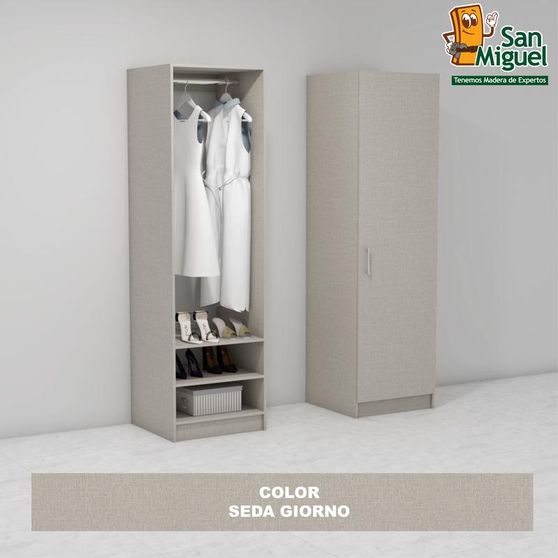 DIY CLOSET 1 COLGADOR 2 ENTREPAÑOS ANCHO 60 + PUERTA SEDA GIORNO