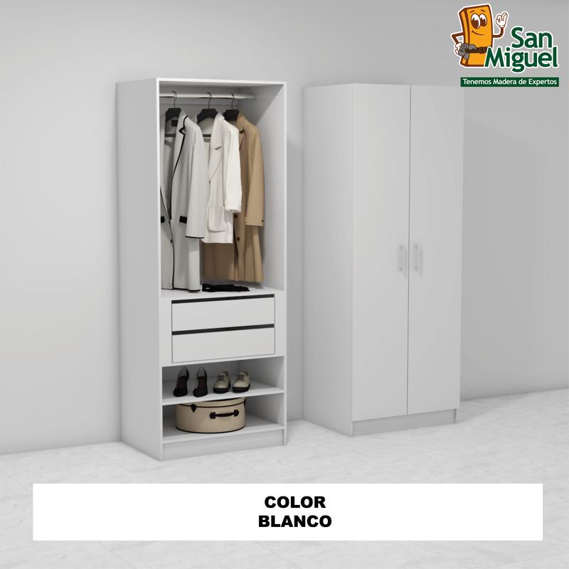 DIY CLOSET 1 COLGADOR 2 GAVETAS ANCHO 80  BLANCO