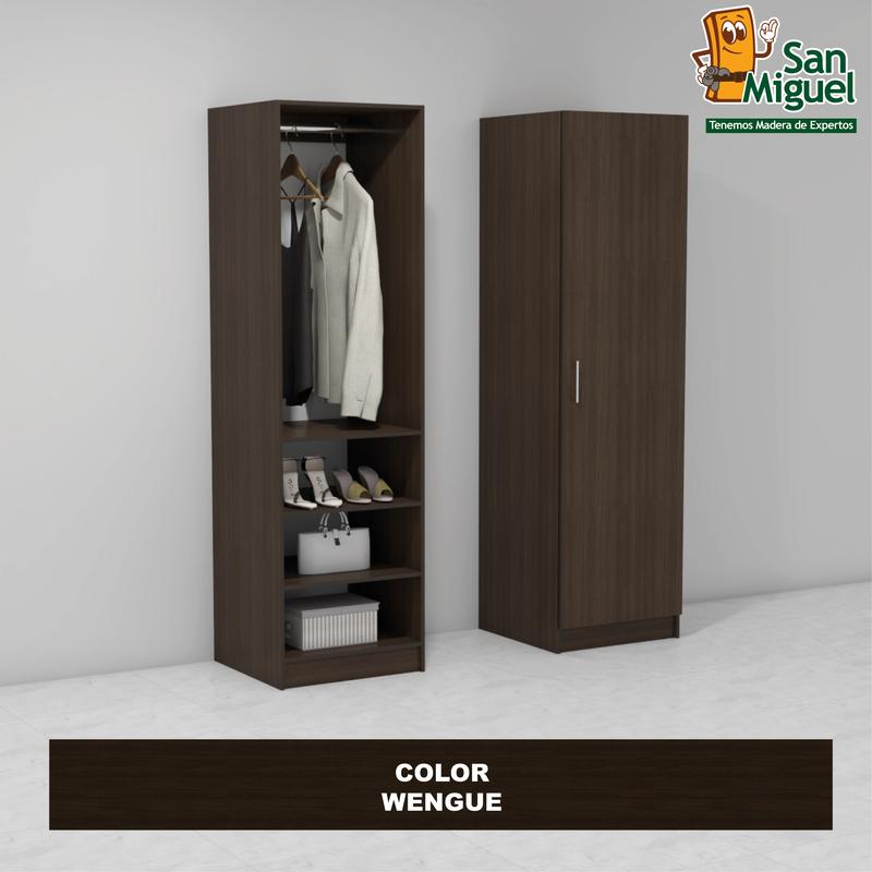 DIY CLOSET 1 COLGADOR 3 ENTREPAÑOS ANCHO 60  WENGUE