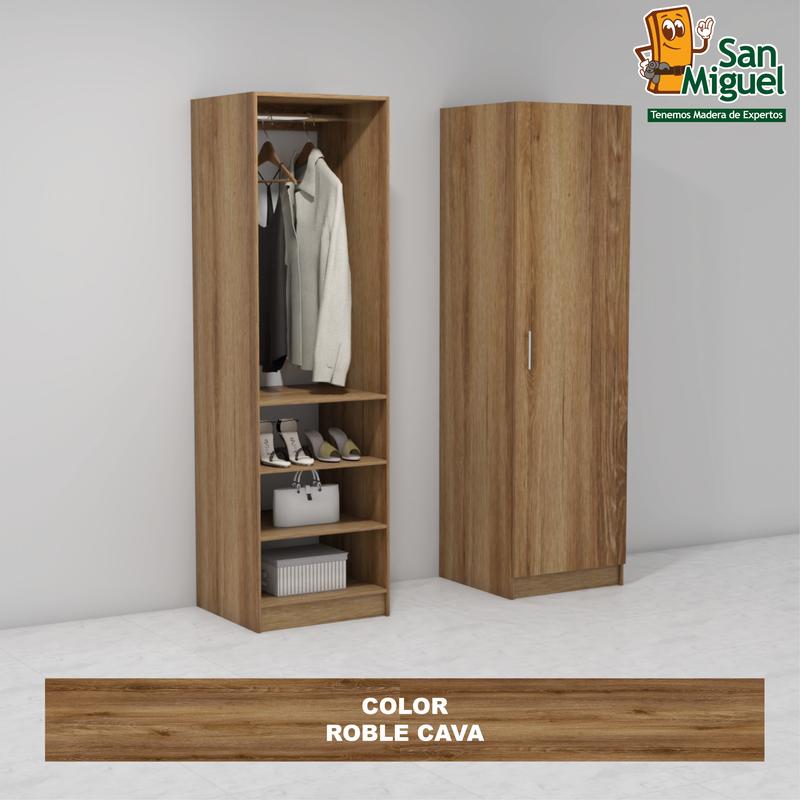 DIY CLOSET 1 COLGADOR 3 ENTREPAÑOS ANCHO 60  ROBLE CAVA