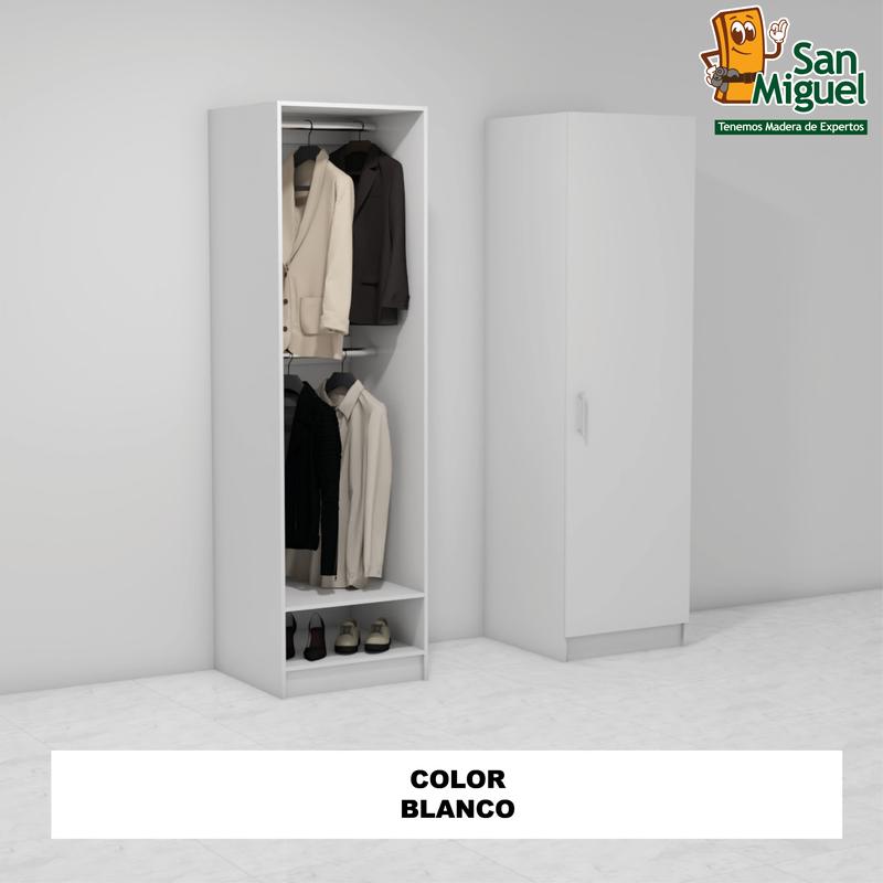 DIY CLOSET 2 COLGADORES ANCHO 60 + PUERTA  BLANCO