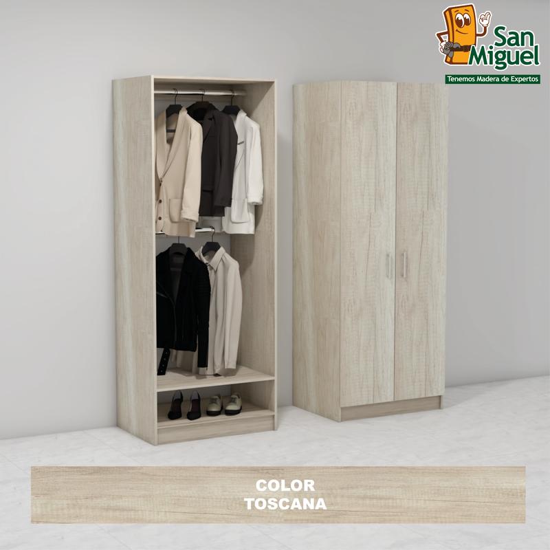 DIY CLOSET 2 COLGADORES ANCHO 80 + 2 PUERTAS  TOSCANA