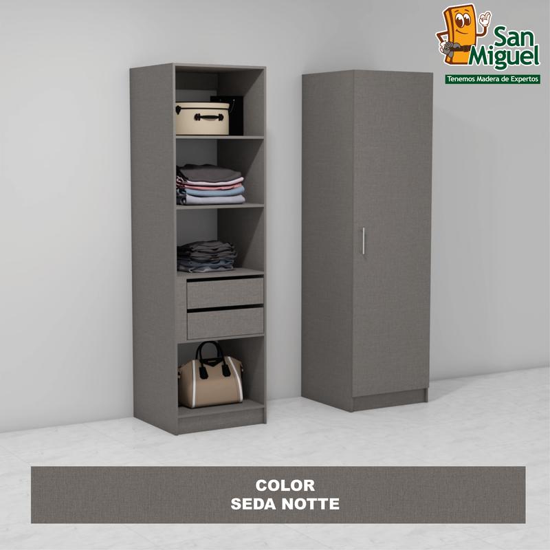 DIY CLOSET 2 GAVETAS 4 ENTREPAÑOS ANCHO 60  SEDA NOTTE
