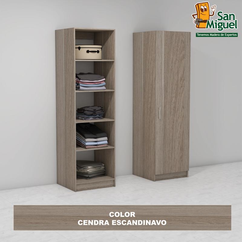 DIY CLOSET 5 ENTREPAÑOS ANCHO 60 + PUERTA  ESCANDINAVO