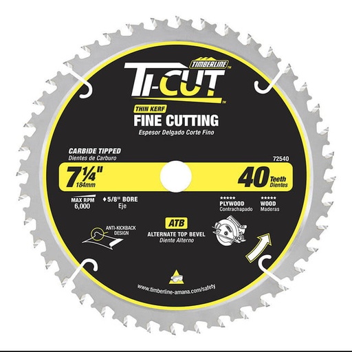 [F11-400006] DISCO TIMBERLINE (MADERA Y PLYWOOD) 7 1/4" X 40 DTS 72540 
