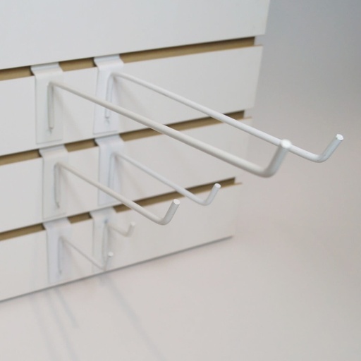 [F12-090409] GANCHO BLANCO SLATWALL 6" EWH-H6 SM