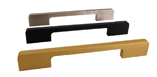 [F5-150040] HALADOR METÁLICO BARRA C (ST-8332) 244 MM MATT GOLD SM