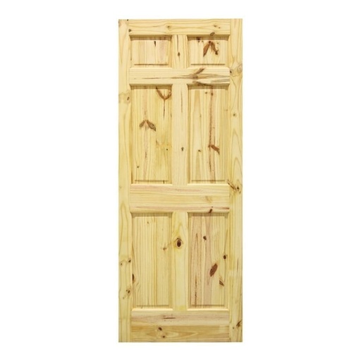 [T9-1002] PUERTA RADIATA CON NUDO 90 CM SM