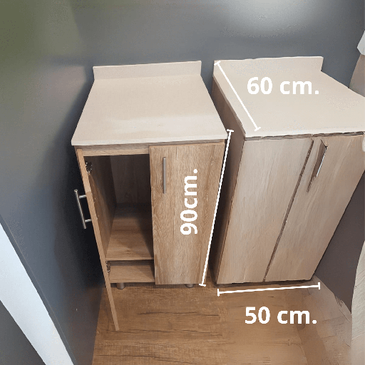 [CC-2006964] DIY TOP GABINETE BASE MOBA 50 TAUPE