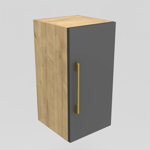 [CCMO-7] Modulo LDT 25x50x25 + entrepaño + puerta verical roble rustico/gris grafito