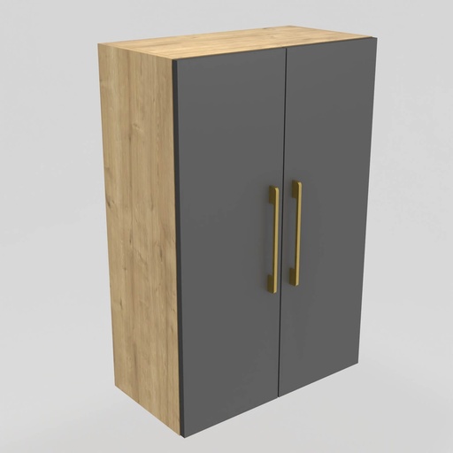 [CCMO-17] Modulo LDT 50x75x25 + entrepaño + 2 puertas roble rustico/gris grafito