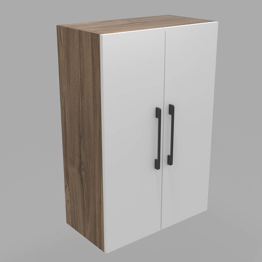 [CCMO-38] Modulo LDT 50x75x25 + entrepaño + 2 puertas nogal terracota/blanco