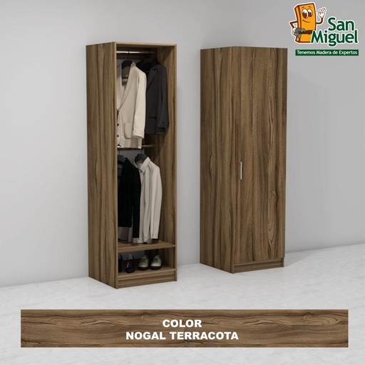 [CCCL-1401] DIY CLOSET 2 COLGADORES ANCHO 60 NOGAL TERRACOTA