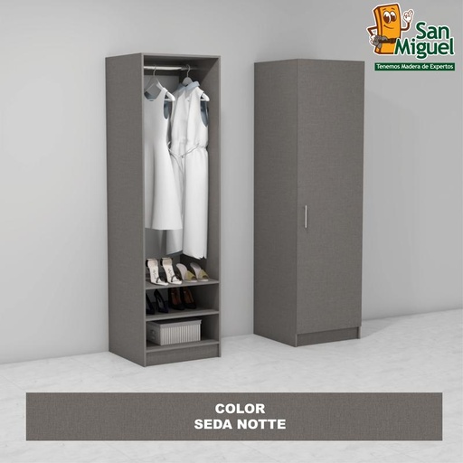 [CCCL-0109] DIY CLOSET 1 COLGADOR 2 ENTREPAÑOS ANCHO 60 + PUERTA SEDA NOTTE