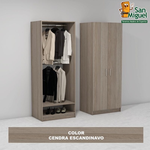 [CCCL-1510] DIY CLOSET 2 COLGADORES ANCHO 80 + 2 PUERTAS  ESCANDINAVO