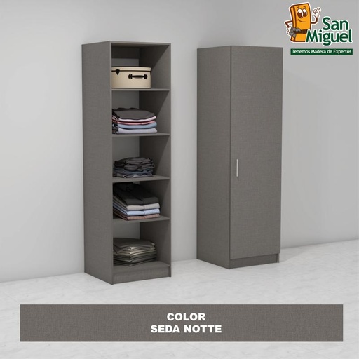 [CCCL-2109] DIY CLOSET 5 ENTREPAÑOS ANCHO 60 + PUERTA  SEDA NOTTE