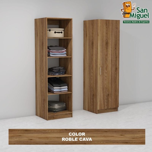 [CCCL-2204] DIY CLOSET 5 ENTREPAÑOS ANCHO 60  ROBLE CAVA