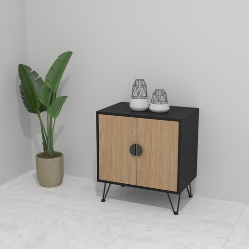 [CCMU-01] Modulo MUP Dos puertas + 1 entrepaño Negro-Okuzai