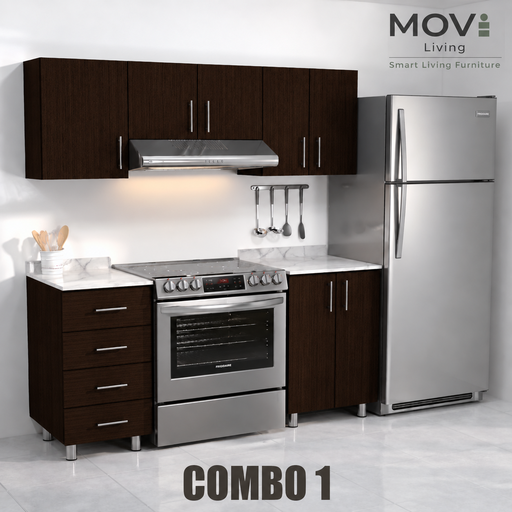[CC-C10005] COMBO COCINA 1 5PZS WENGUE + TOP MARMARA