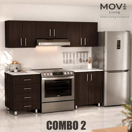 [CC-C20005] COMBO COCINA 2 5PZS WENGUE + TOP MARMARA
