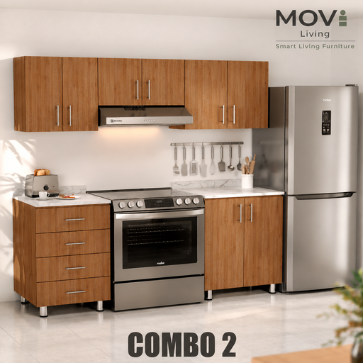 [CC-C20006] COMBO COCINA 2 5PZS CARAMEL + TOP MARMARA