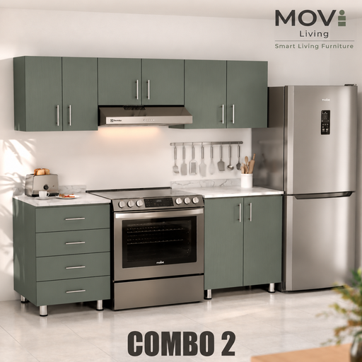 [CC-C20009] COMBO COCINA 2 5PZS ENEBRO + TOP MARMARA